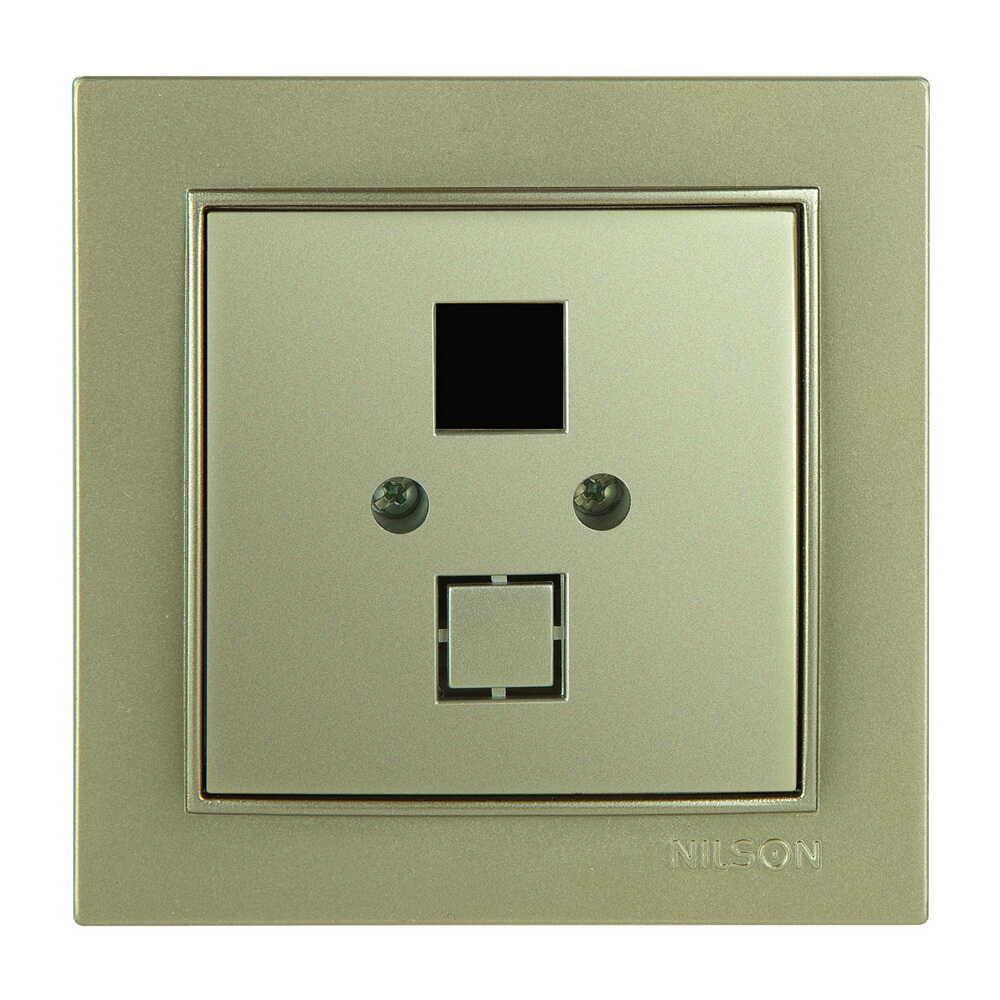 Розетка Nilson Thor комп'ютерна без модуля Золотий (27151042)