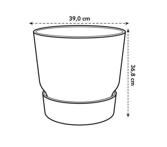 Вазон Elho greenville round 31 л Білий (332273 Line) - фото 4