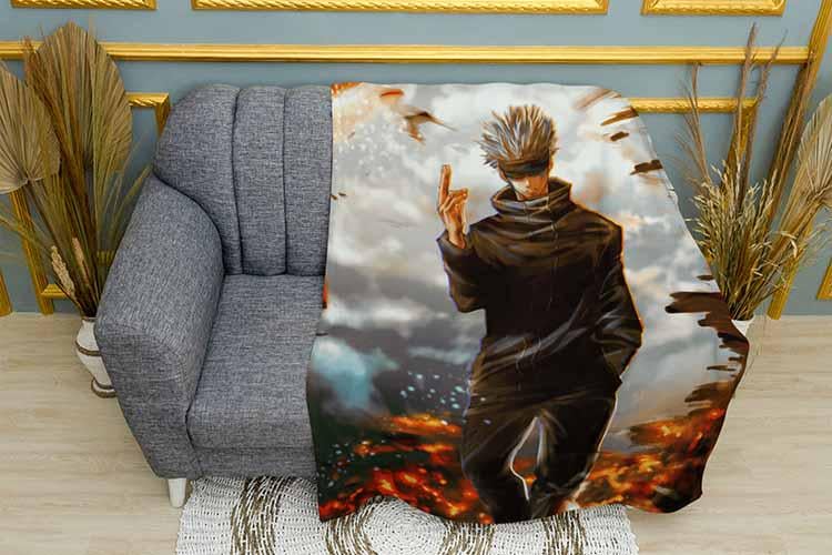 Плед Gojo Jujutsu Kaisen плюш двухслойный 150х210 см (113749-3)