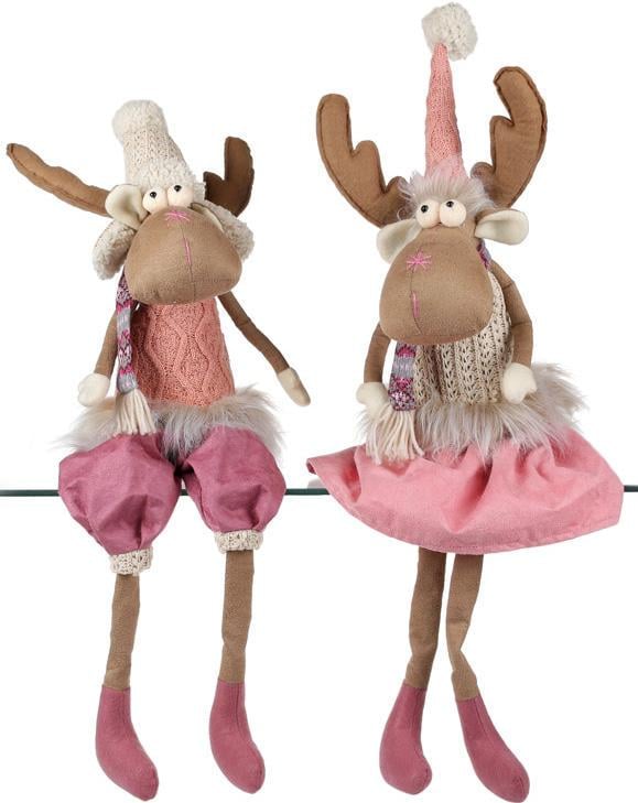 Іграшка м'яка Лось у рожевому 60 см