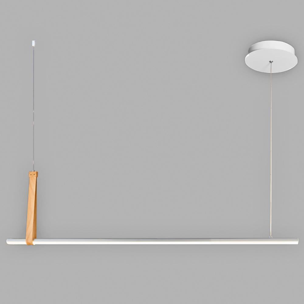 Люстра подвесная светодиодная акриловая LED Lighthouse SRS-19891M WOOD+WT Дерево/Белый