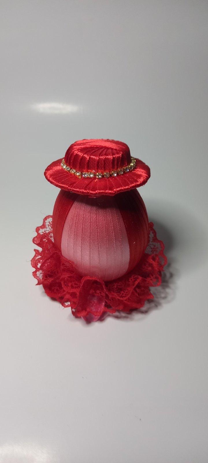 Пасхальное яйцо ручной работы в технике квиллинг Красный (6846491)