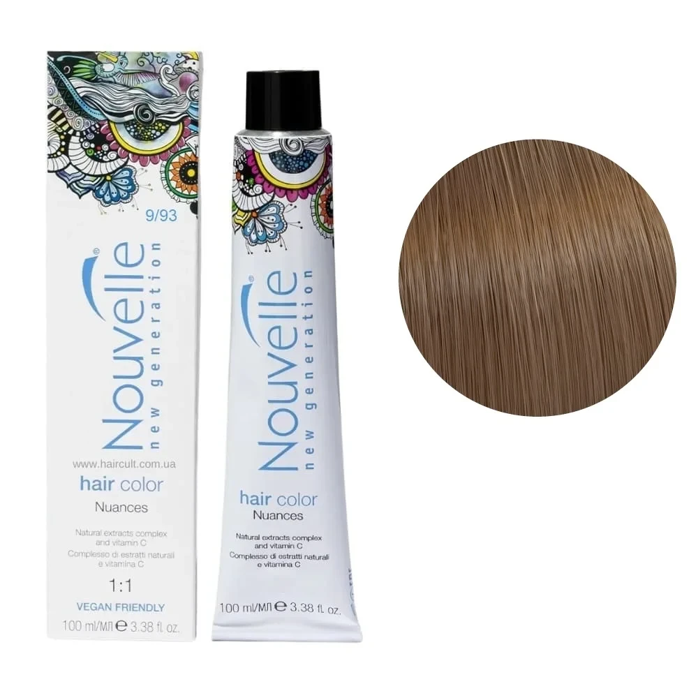 Фарба для волосся Nouvelle Hair Color 9/93 Дуже світлий пісочно-золотистий блондин 100 мл