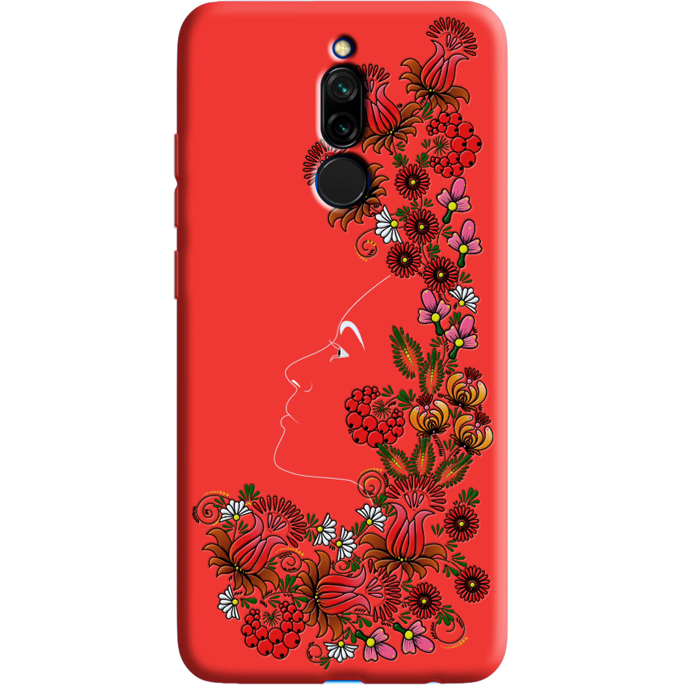 Чехол Boxface Xiaomi Redmi 8 3D Ukrainian Muse Красный силикон (38411-bk64-38680)