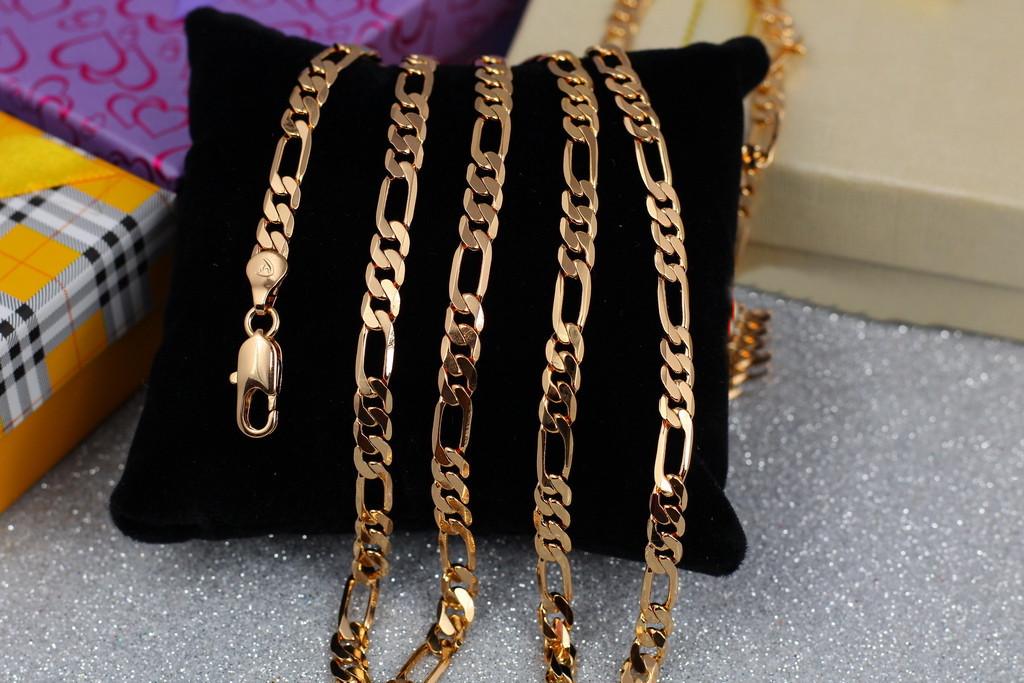 Цепь Xuping Jewelry Фигаро 50 см 5 мм Золотистый
