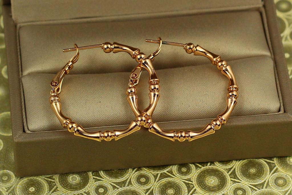 Серьги Xuping Jewelry фаланга 2,9 см Золотистый (2582055452)