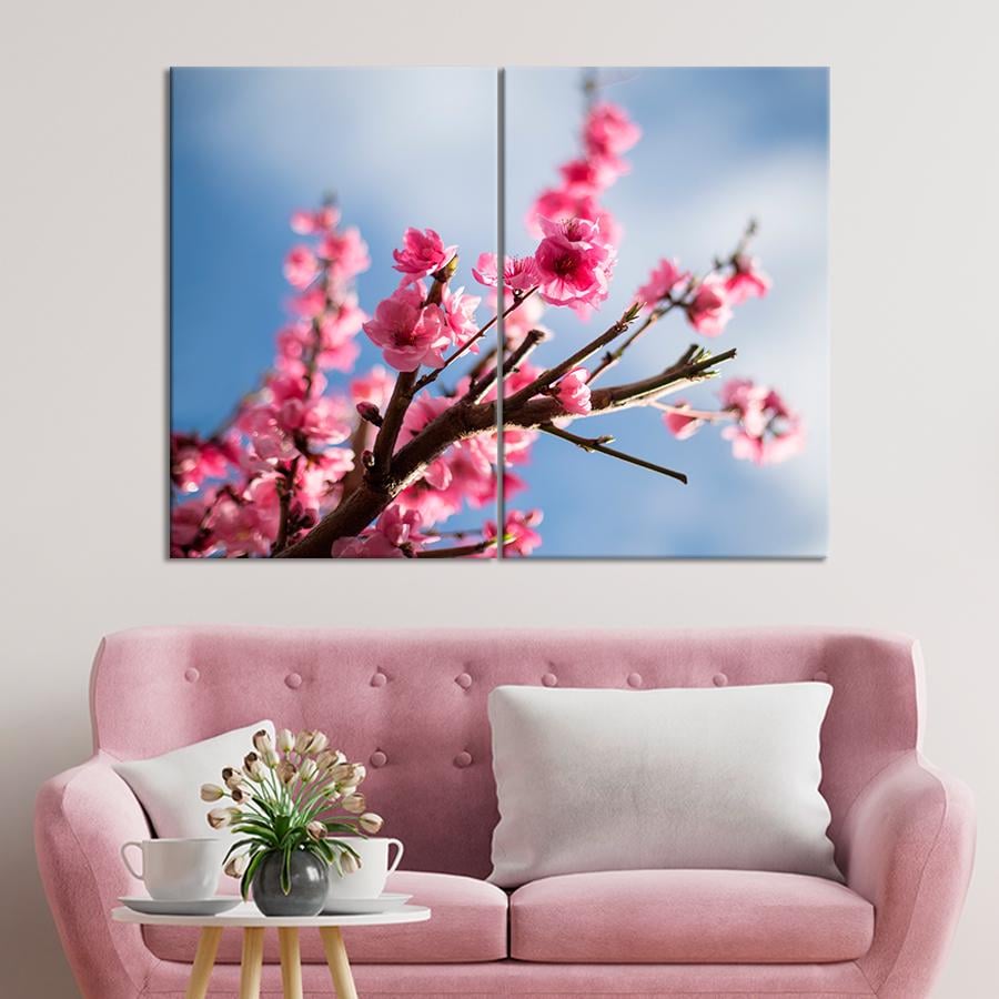 Картина квіти та рослини Рожева сакура 111x81 см (A1053-2)