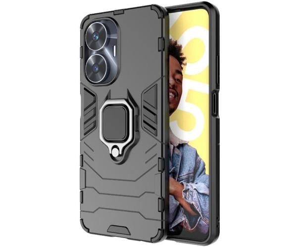 Чехол накладка Ricco Black Panther Armor для Realme C55 Черный