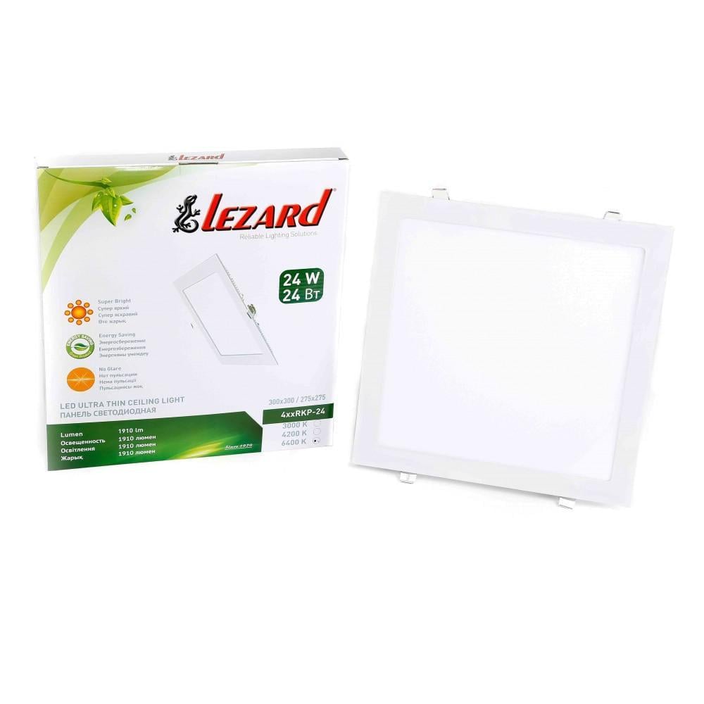 Точечный светильник Lezard LED встроенный квадратный 24W 6400K Белый (464RKP-24)