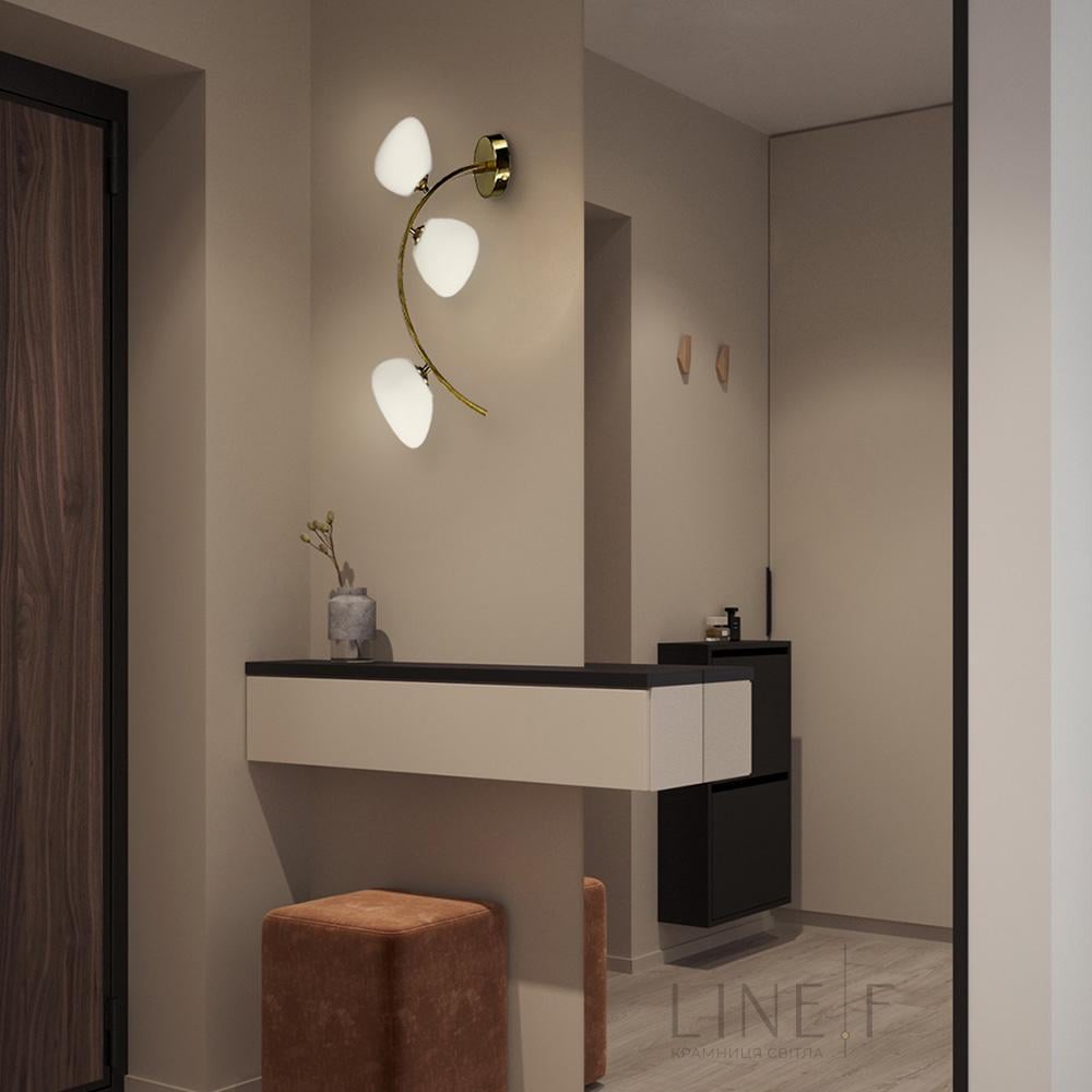 Светильник Line.F MODERN FLORAL ARCH на 3 плафона C 18B/3 AB (2610_5696)