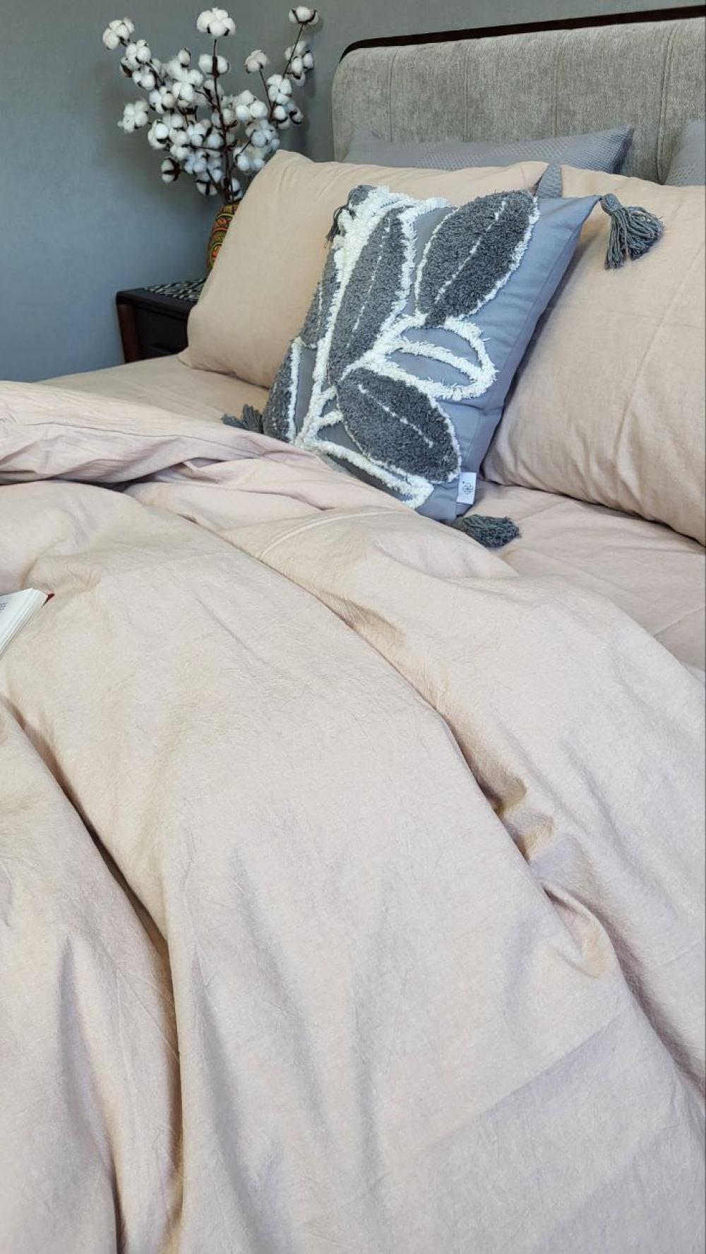 Комплект постельного белья с резинкой База хлопок двуспальный/наволочки 50х70 см Cappuccino (W1331) - фото 4 Комплект постельного белья с резинкой База хлопок двуспальный/наволочки 50х70 см Cappuccino (W1331) - фото 4