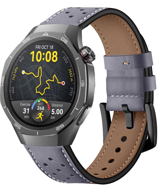 Ремешок кожаный Classico для Huawei Watch GT 5/GT 5 Pro 46 мм Grey (38645-33)