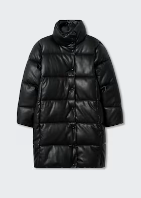 Пальто жіноче з еко-шкіри Mango 37037880 XS Чорний (00030) - фото 6 Пальто жіноче з еко-шкіри Mango 37037880 XS Чорний (00030) - фото 6