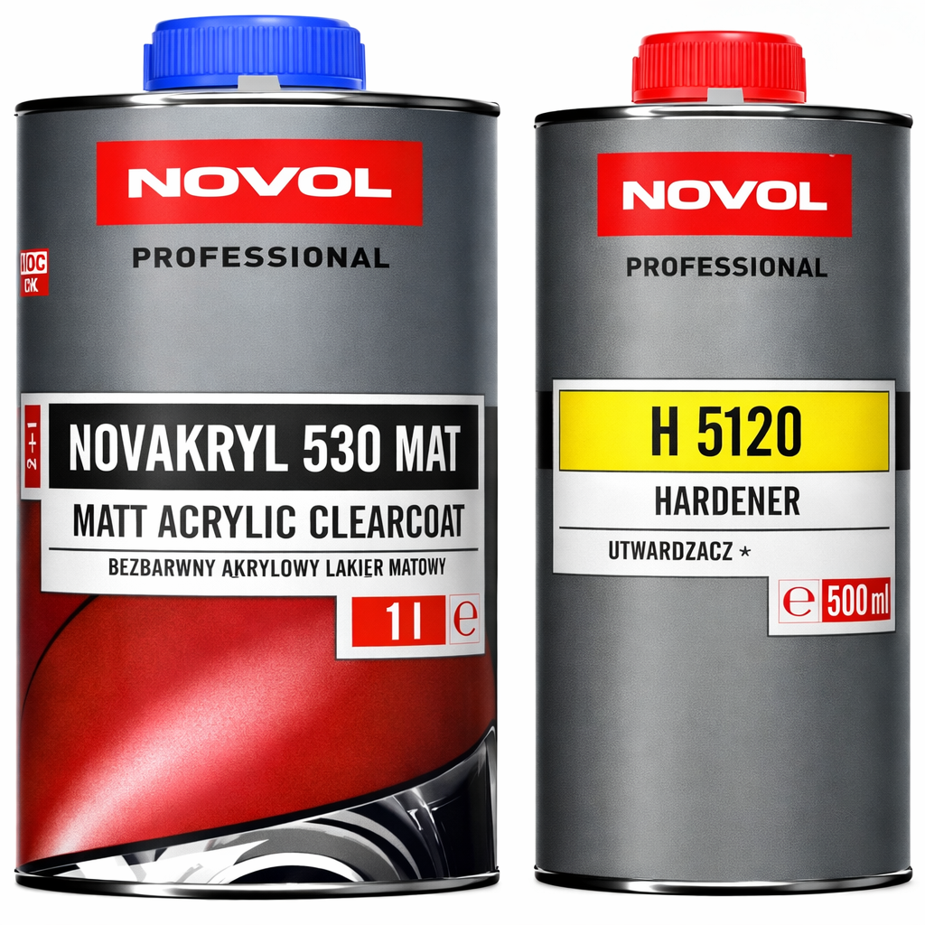 Лак акриловый матовый NOVOL Novakryl 530 Mat 2:1 1 л/500 мл