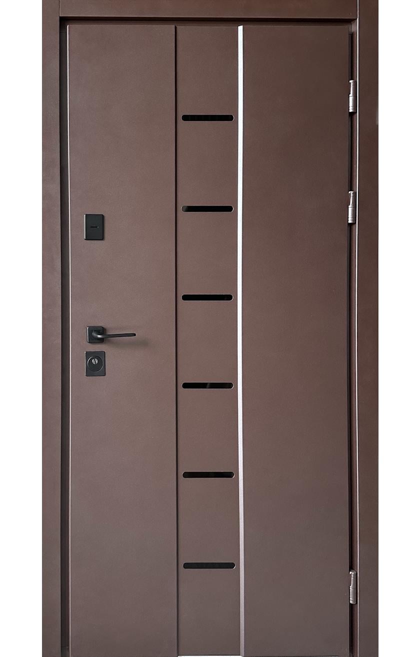 Дверь входная Redfort Стандарт Ника Браун улица Металл-МДФ RAL8017 960х2050 мм правая (AKM-01222)