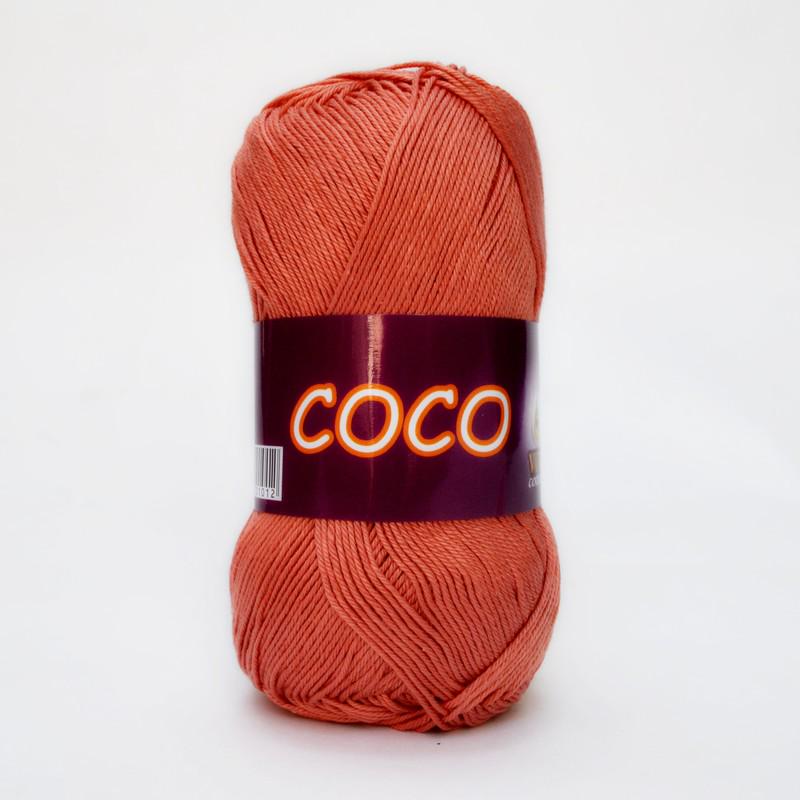 Пряжа Vita Cotton Coco 4328 коралл (3404)