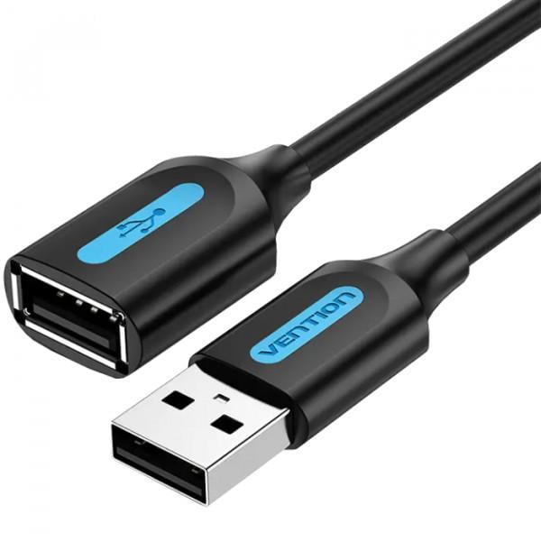 Кабель удлинитель Vention USB AM-AF 2.0 1,5 м Black (ZAFBG)