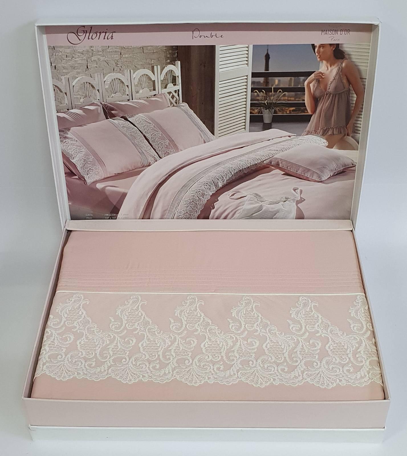 Комплект постельного белья Maison D'or с кружевом 200х220 Gloriya Gulkurusu (CN6153)