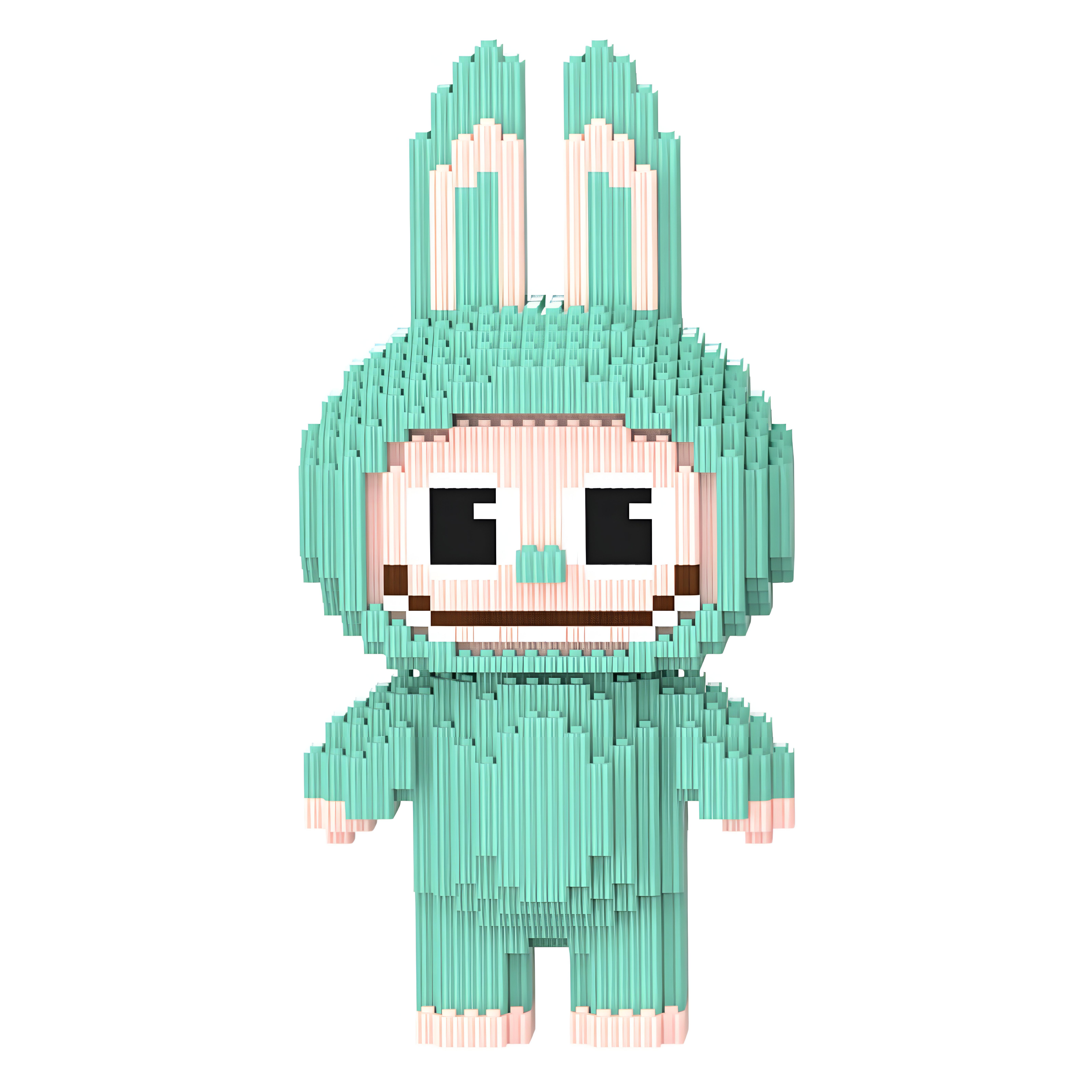 Конструктор детский Magic Blocks Зайчик Лабубу 3132 дет. Салатовый (9185)