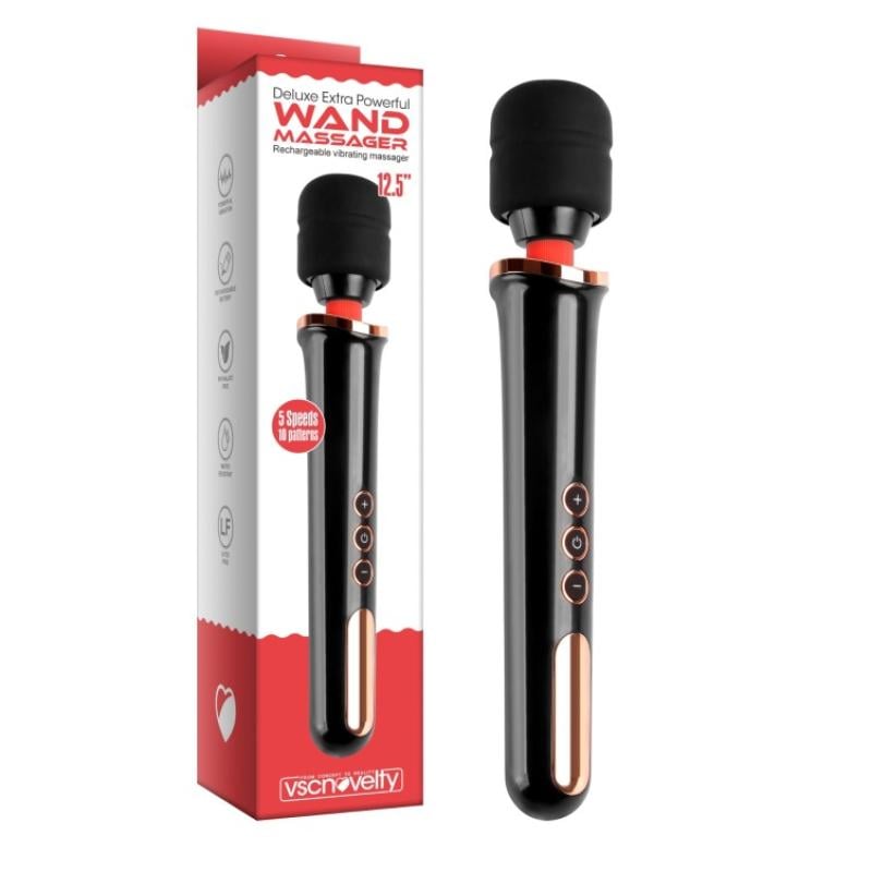 Массажер сверхмощный Heavy Duty Massager Wand Deluxe Черный (1000060674)