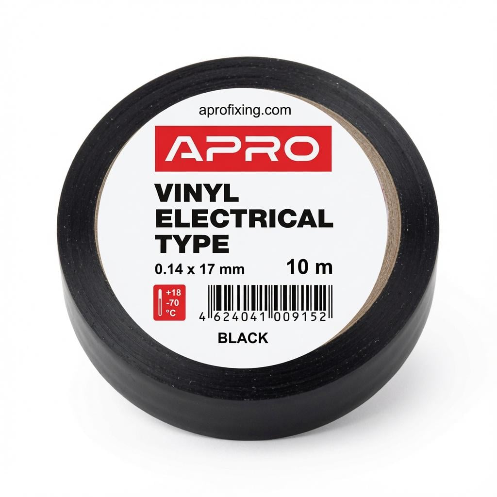 Ізострічка APRO 0,14х17 мм 10 м Чорний (2983440382) Ізострічка APRO 0,14х17 мм 10 м Чорний (2983440382)