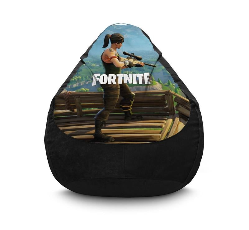 Кресло мешок iPuff Fortnite Sniper Флок XXL 90х125 см Черный Кресло мешок iPuff Fortnite Sniper Флок XXL 90х125 см Черный