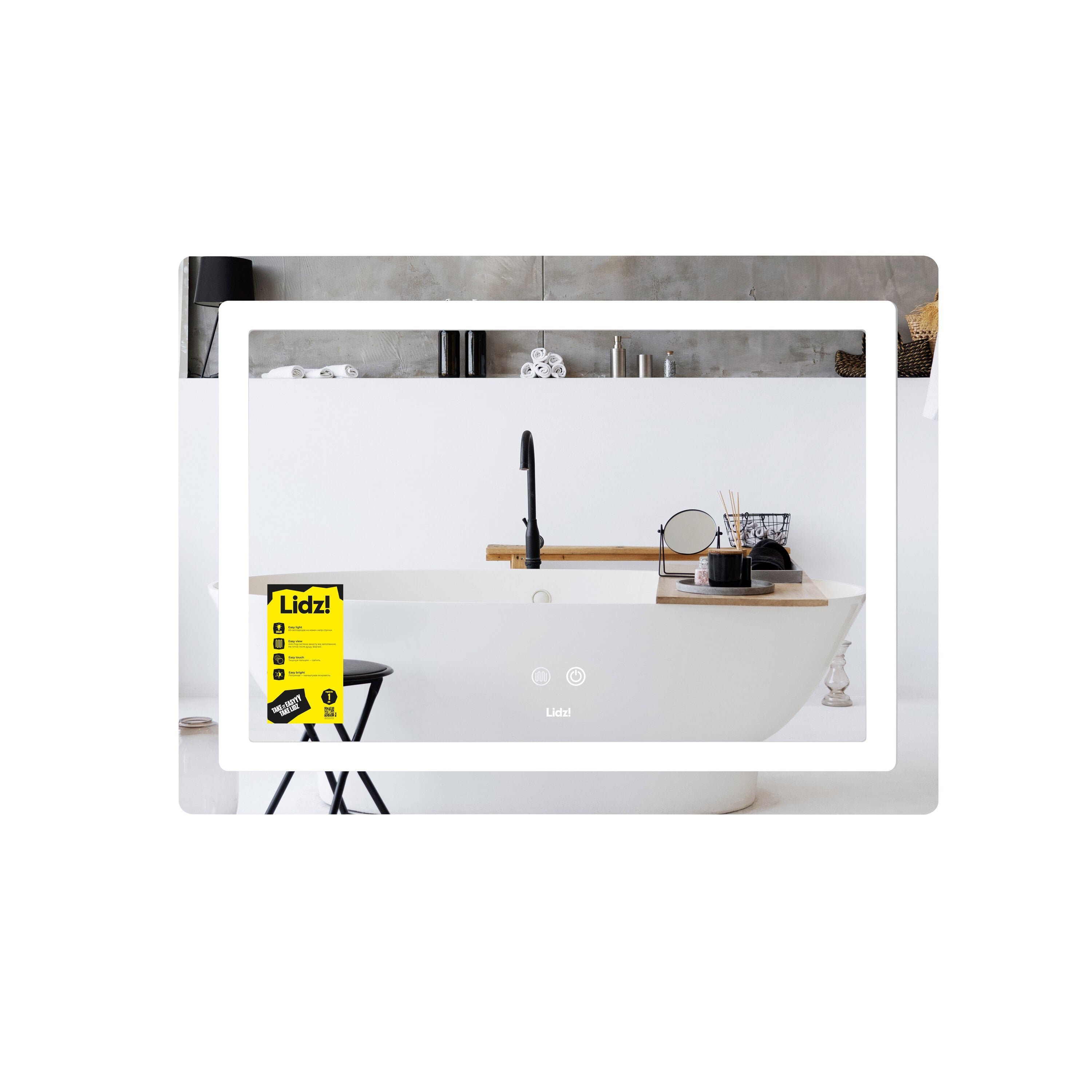 Зеркало Lidz Kubis KU2 с LED-подсветкой Touch/антизапотеванием/диммером 700х500 мм (LD78LF90448486) Зеркало Lidz Kubis KU2 с LED-подсветкой Touch/антизапотеванием/диммером 700х500 мм (LD78LF90448486)