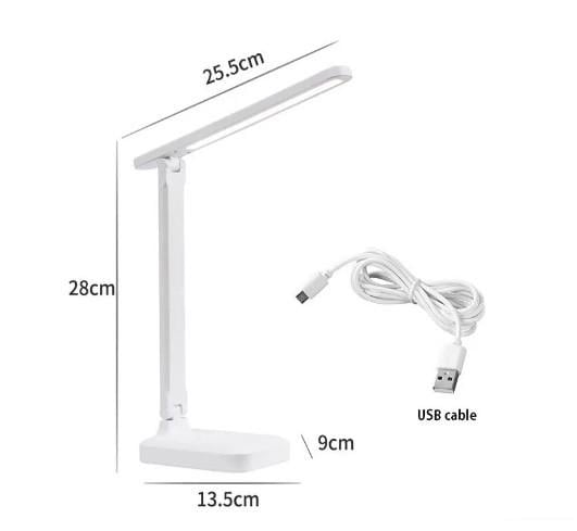 Лампа настільна з аккумулятором три режими світла 10 W/6000 K/USB/5 V White (L02) - фото 3 Лампа настільна з аккумулятором три режими світла 10 W/6000 K/USB/5 V White (L02) - фото 3