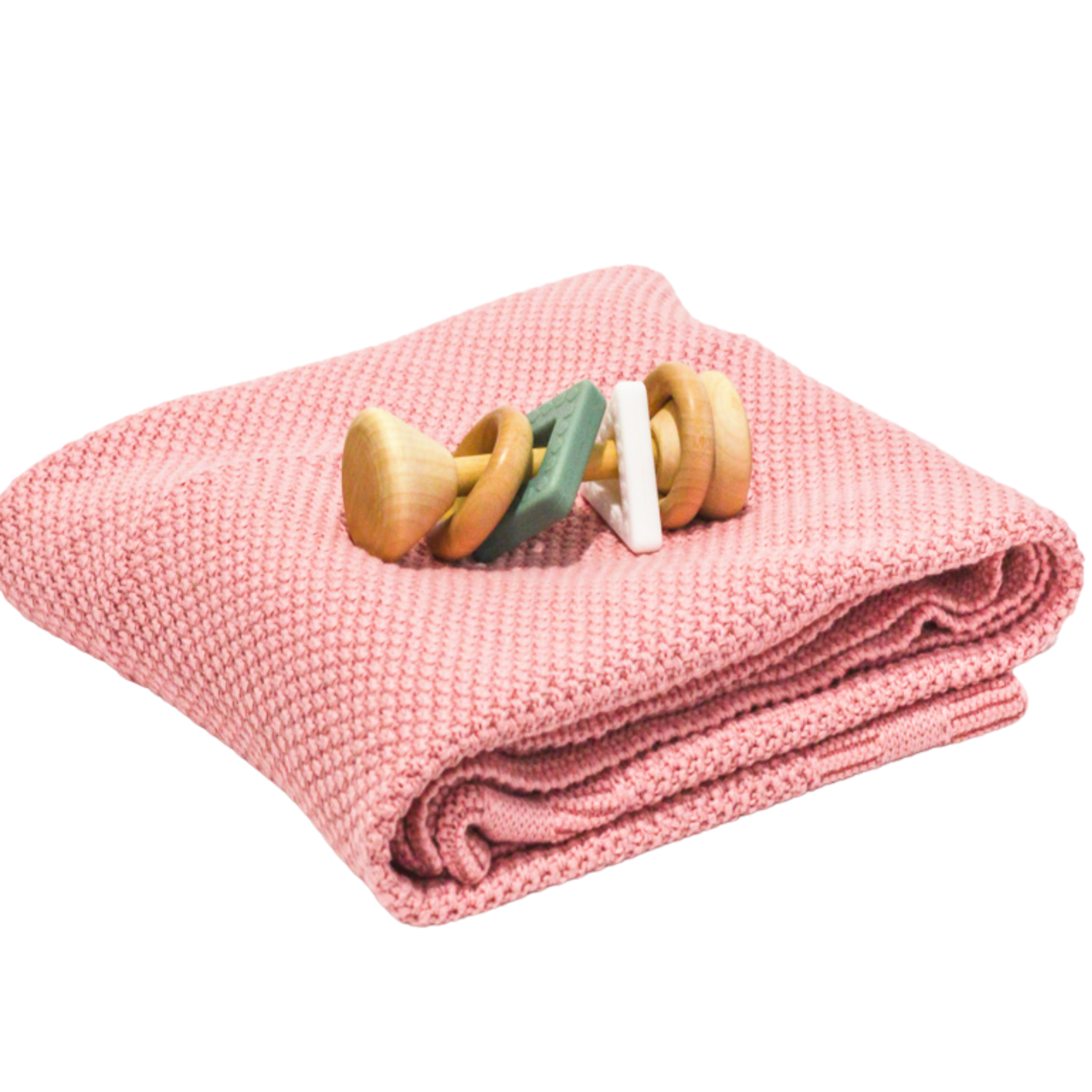 Плед вязанный Рогожка Чайная Роза