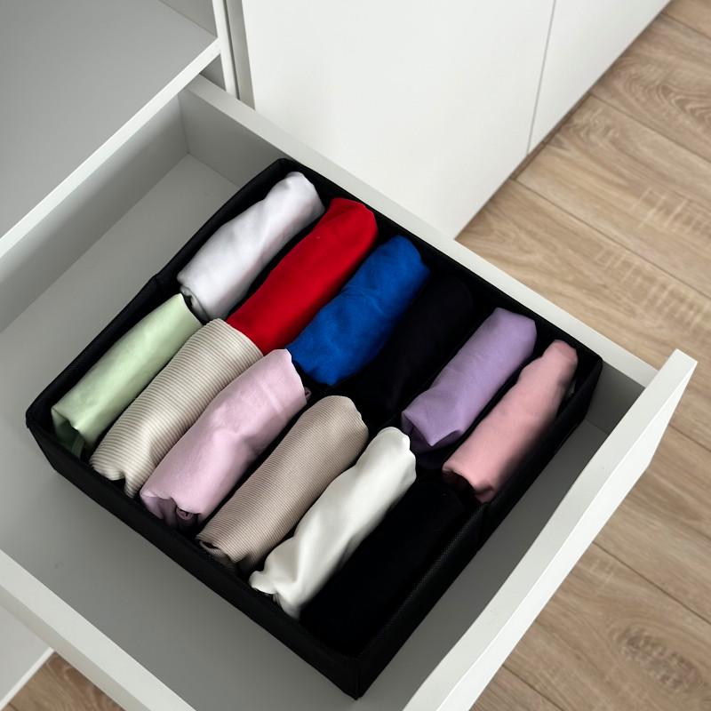 Органайзер для білизни та аксесуарів подвійний Чорний (Bl-K001)