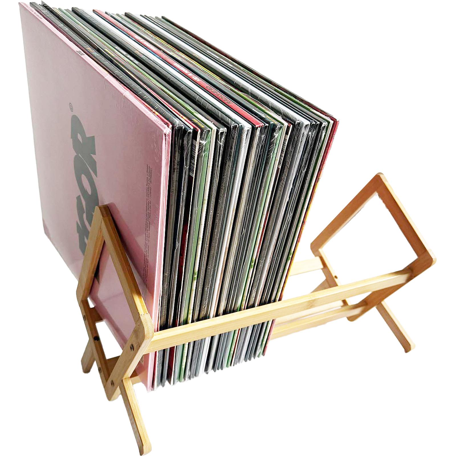 Підставка органайзер для зберігання вінілових платівок та книг 24,5х21х40 см місткість 70+ платівок Light wood (23136290) - фото 5 Підставка органайзер для зберігання вінілових платівок та книг 24,5х21х40 см місткість 70+ платівок Light wood (23136290) - фото 5