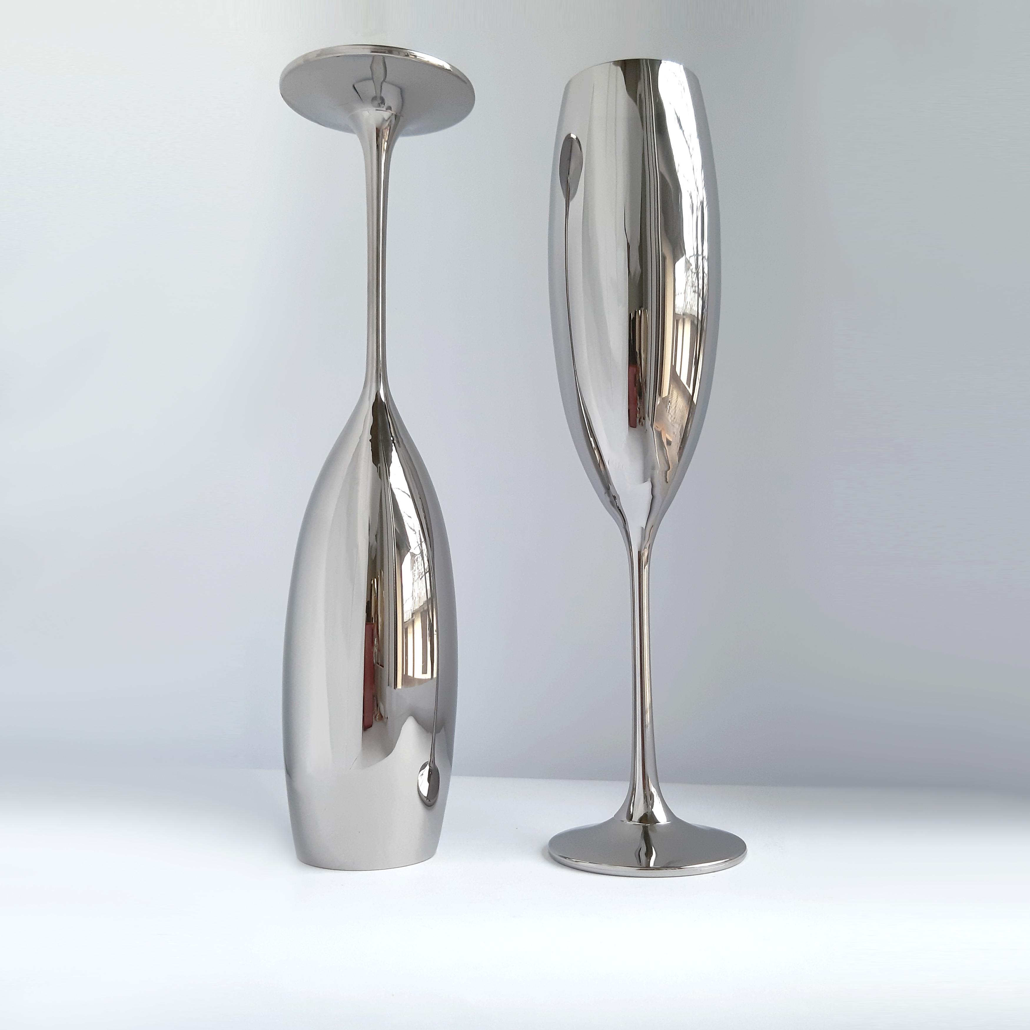 Набор бокалов для шампанского Bohemia Grandioso 230 мл 2 шт. Хром - фото 2 Набор бокалов для шампанского Bohemia Grandioso 230 мл 2 шт. Хром - фото 2