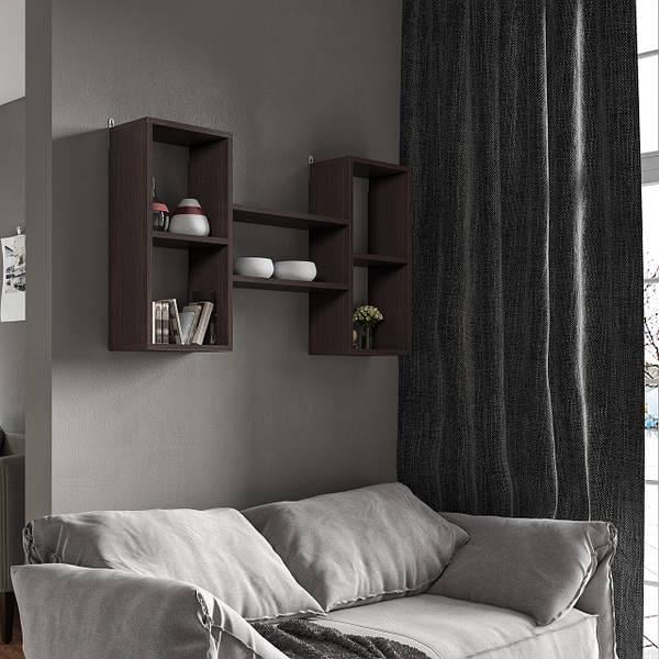 Полка навесная на стену MebelProff Tetris 10 Венге (27585542)