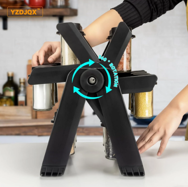 Карусель для спецій 18 баночок на підставці Spice Rack Чорний (21724924) - фото 6 Карусель для спецій 18 баночок на підставці Spice Rack Чорний (21724924) - фото 6