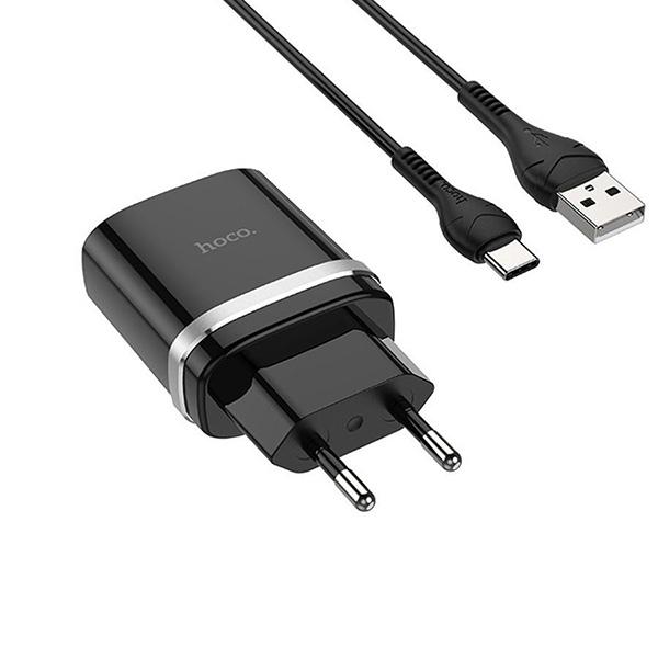 Зарядний пристрій комплект-провід та вилка Hoco N3 Micro 1 USB 3A micro-USB black (3902) - фото 2