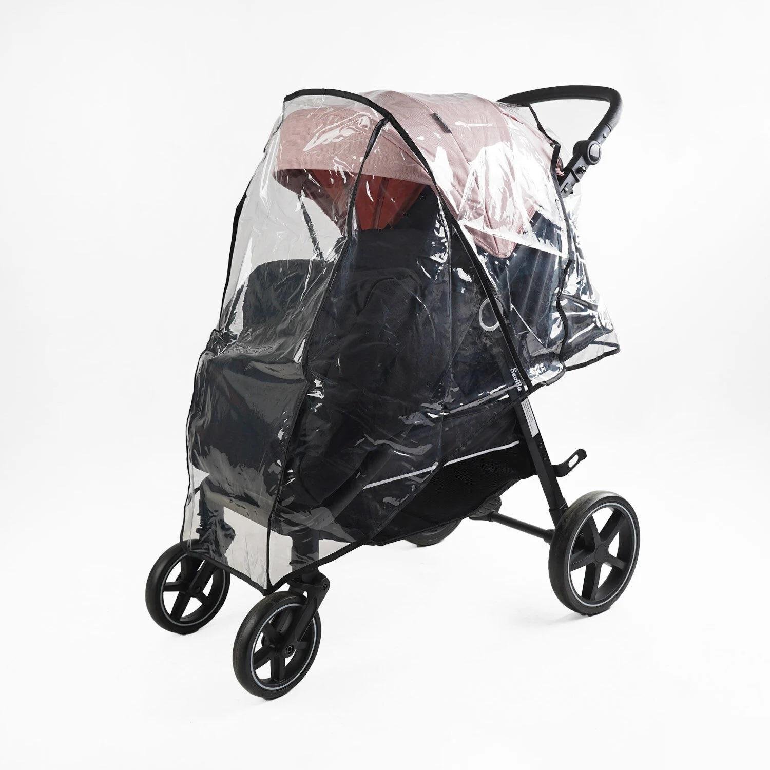 Дитячий візочок прогулянковий Sevillia JOY Black/Pink (170084) - фото 7