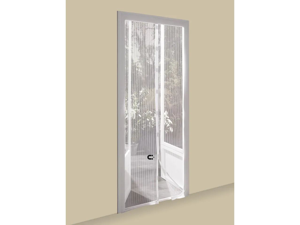 Шторка москитная сетка с магнитами на двери 100х210 см (60022/white)