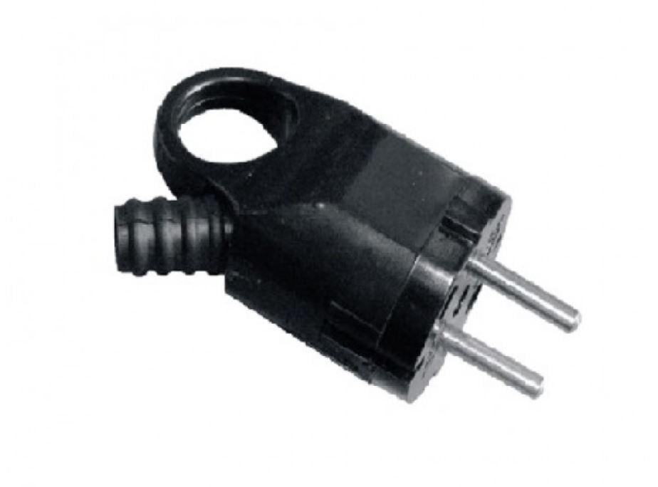 Вилка Luxel с заземлением угловая с кольцом и гофрой (1110)