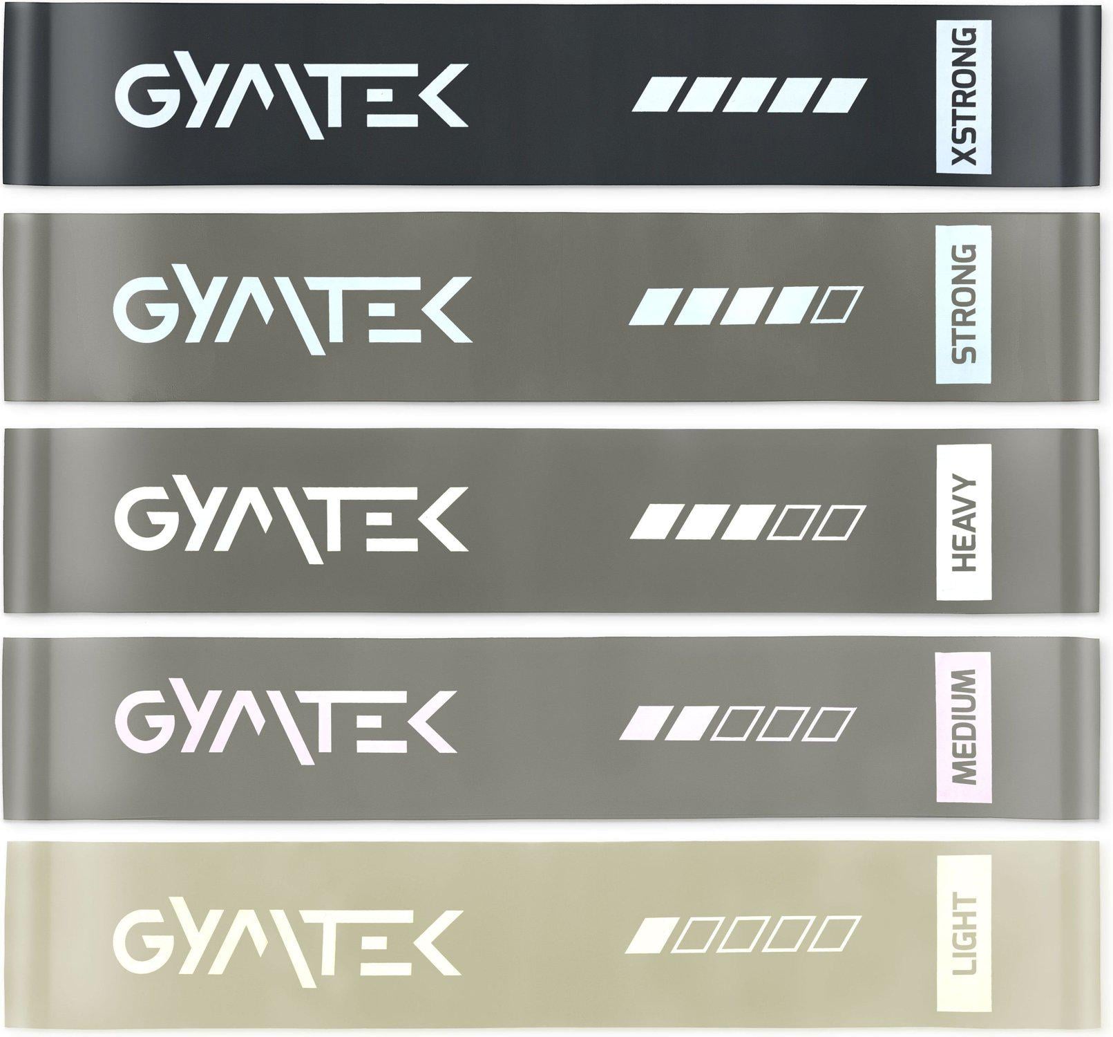 Набор резинок для фитнеса Gymtek 0,5-30 кг 5 шт. Серый (30381320)