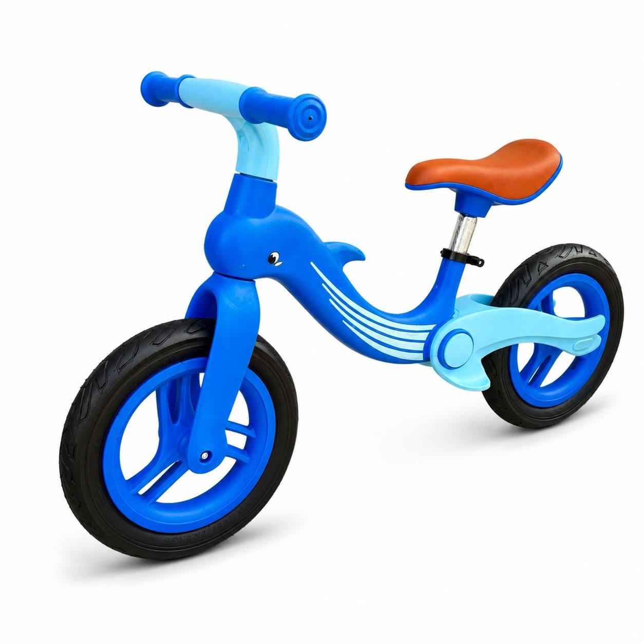 Біговіл дитячий BALANCE BIKE Dolphin Blue з регульованим сидінням та EVA колесами (M1040)