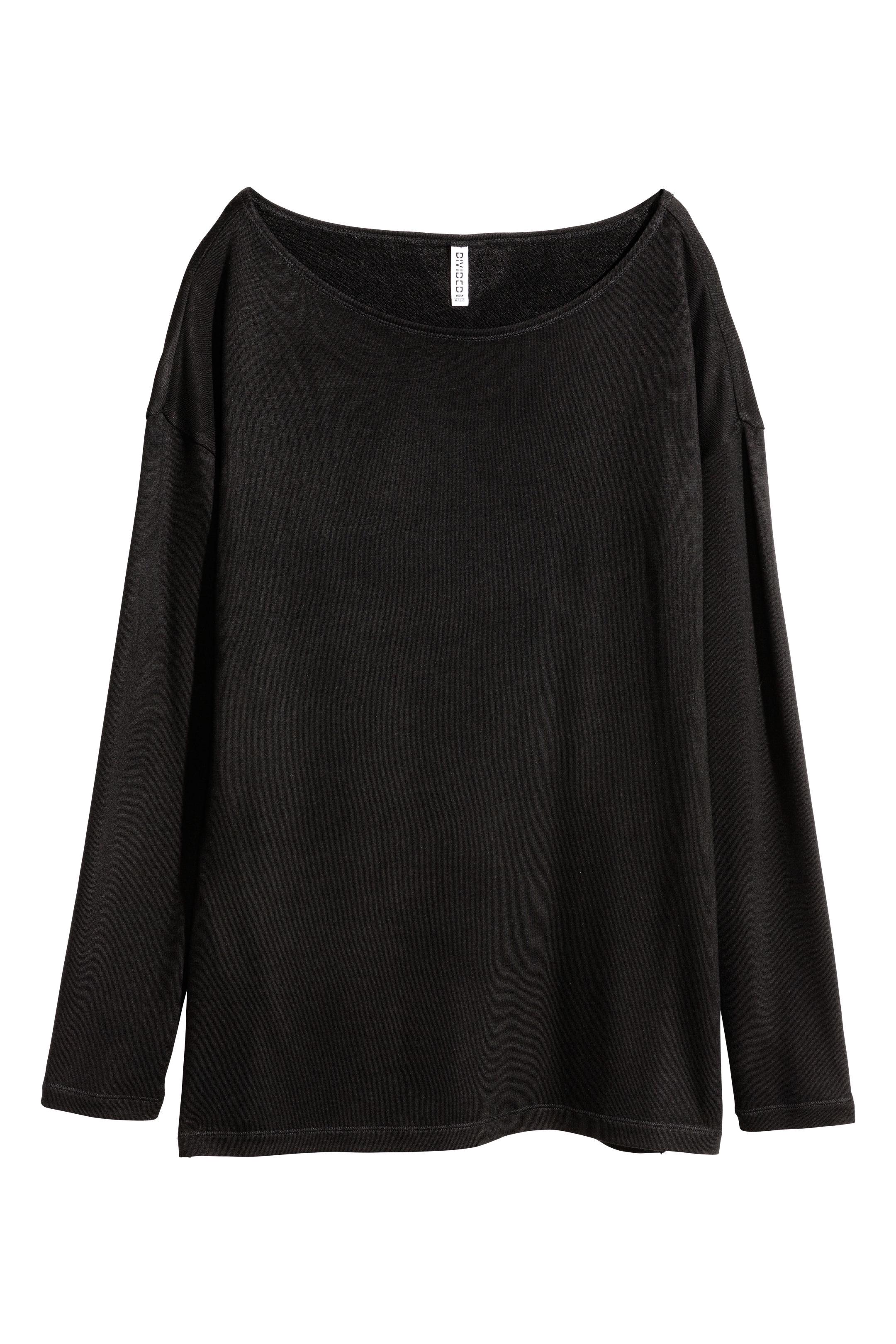 Лонгслив H&M S Черный (4383334) Лонгслив H&M S Черный (4383334)