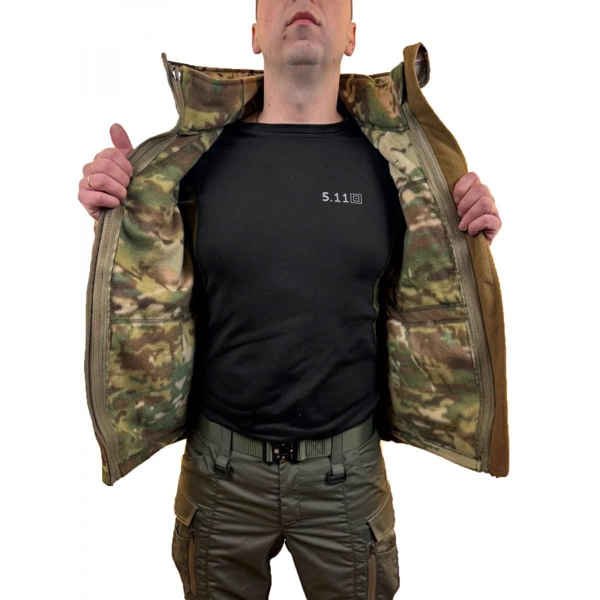 Куртка Pancer Soft Shell із фліс кофтою р. 44 Мультикам (357581244) - фото 5 Куртка Pancer Soft Shell із фліс кофтою р. 44 Мультикам (357581244) - фото 5