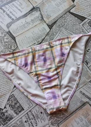 Купальні трусики PRIMARK 6921524 Клітинка р. 48 Бежевий