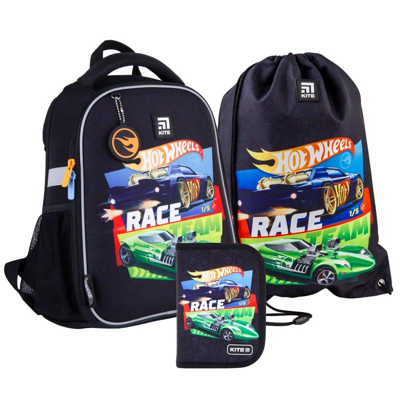 Рюкзак ортопедический Kite Education Hot Wheels 35х26х13,5 см (SET_HW21-555S)