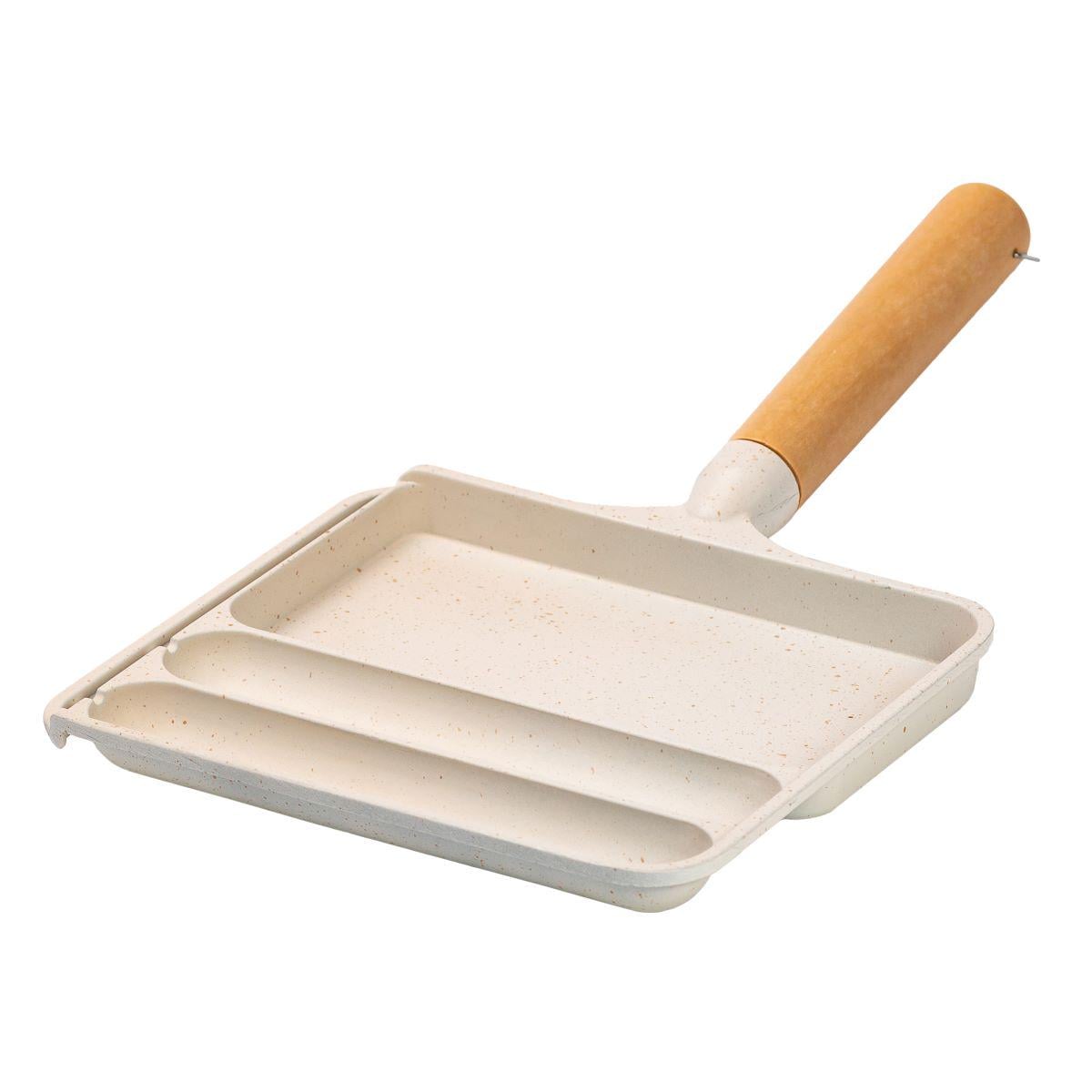 Сковорода прямоугольная на 3 секции с антипригарным покрытием Бежевый (HP39572W)