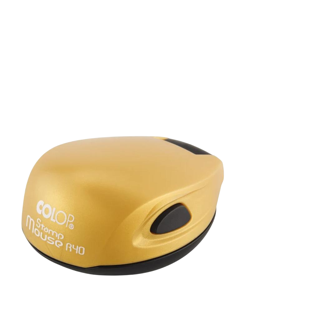 Печать ФОП с карманной оснасткой Colop Mouse R 40 Бронзовый (ФОП10/M40/BR)