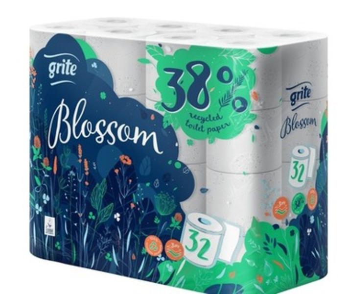 Туалетний папір GRITE Blossom 17,40 м 3 шари 32 рул./уп. (3TBLOW1332_1728)