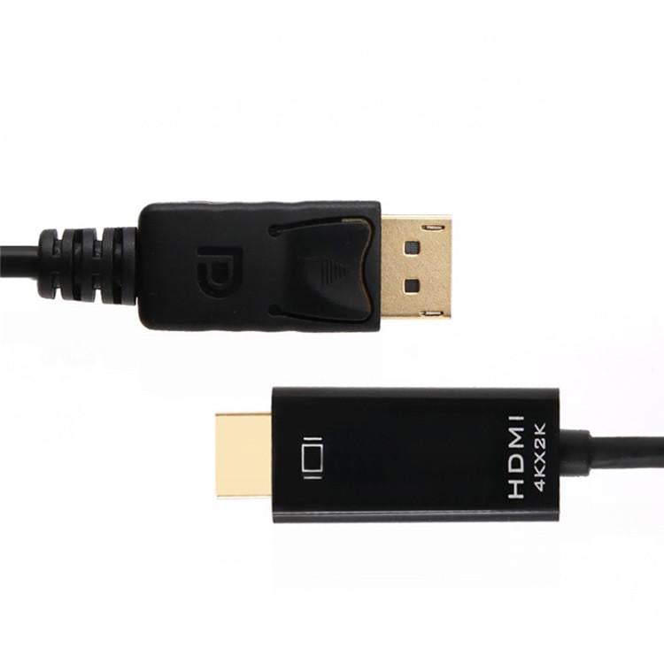 Кабель U&P DisplayPort-HDMI 4K 30Hz 1,8 м Black (SWE-CA04-BK) - фото 4 Кабель U&P DisplayPort-HDMI 4K 30Hz 1,8 м Black (SWE-CA04-BK) - фото 4