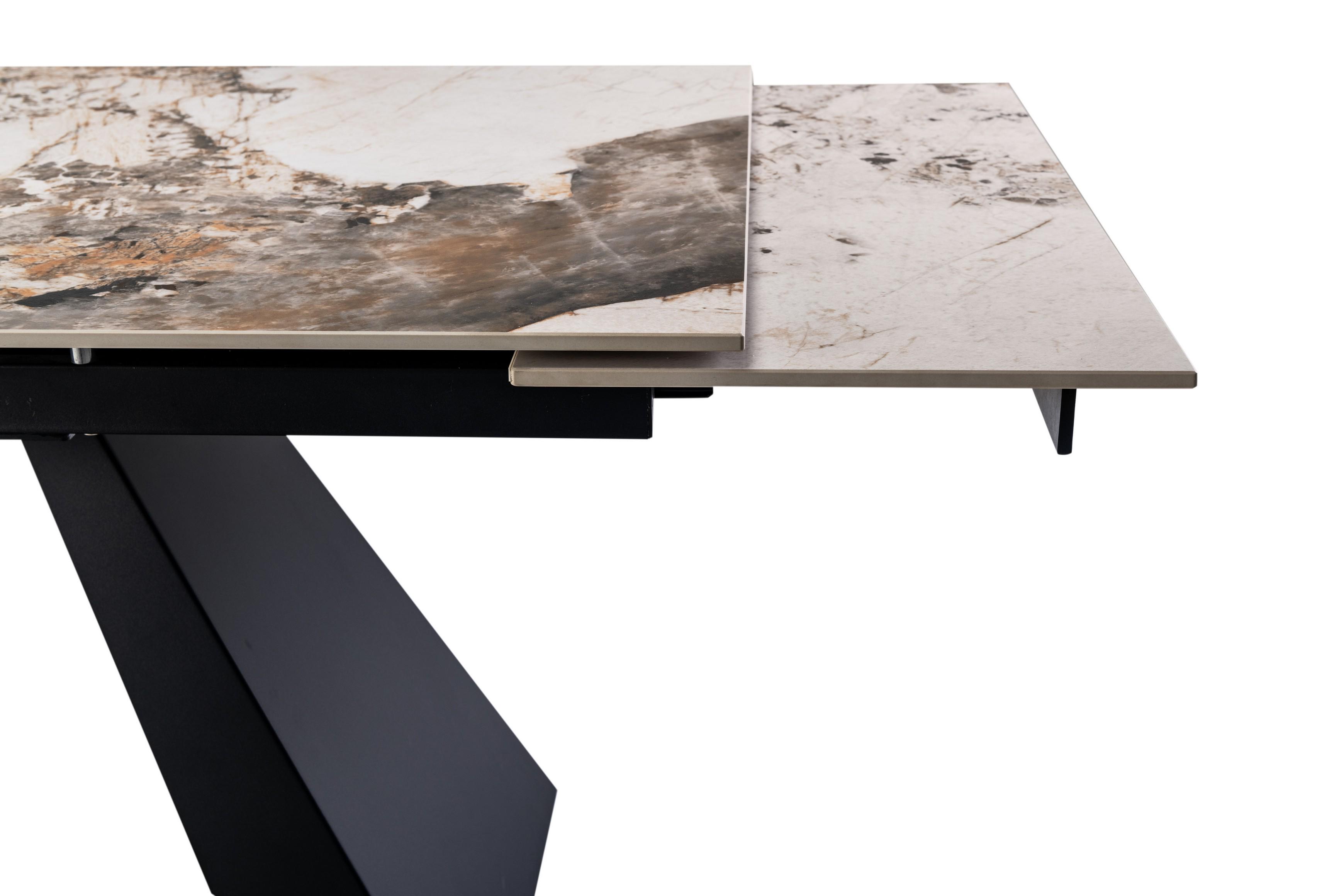 Стол обеденный раздвижной Vetro Mebel Чезаре 1600-2400x900x760 мм Патагония/Черный (TМL-1100) - фото 10 Стол обеденный раздвижной Vetro Mebel Чезаре 1600-2400x900x760 мм Патагония/Черный (TМL-1100) - фото 10