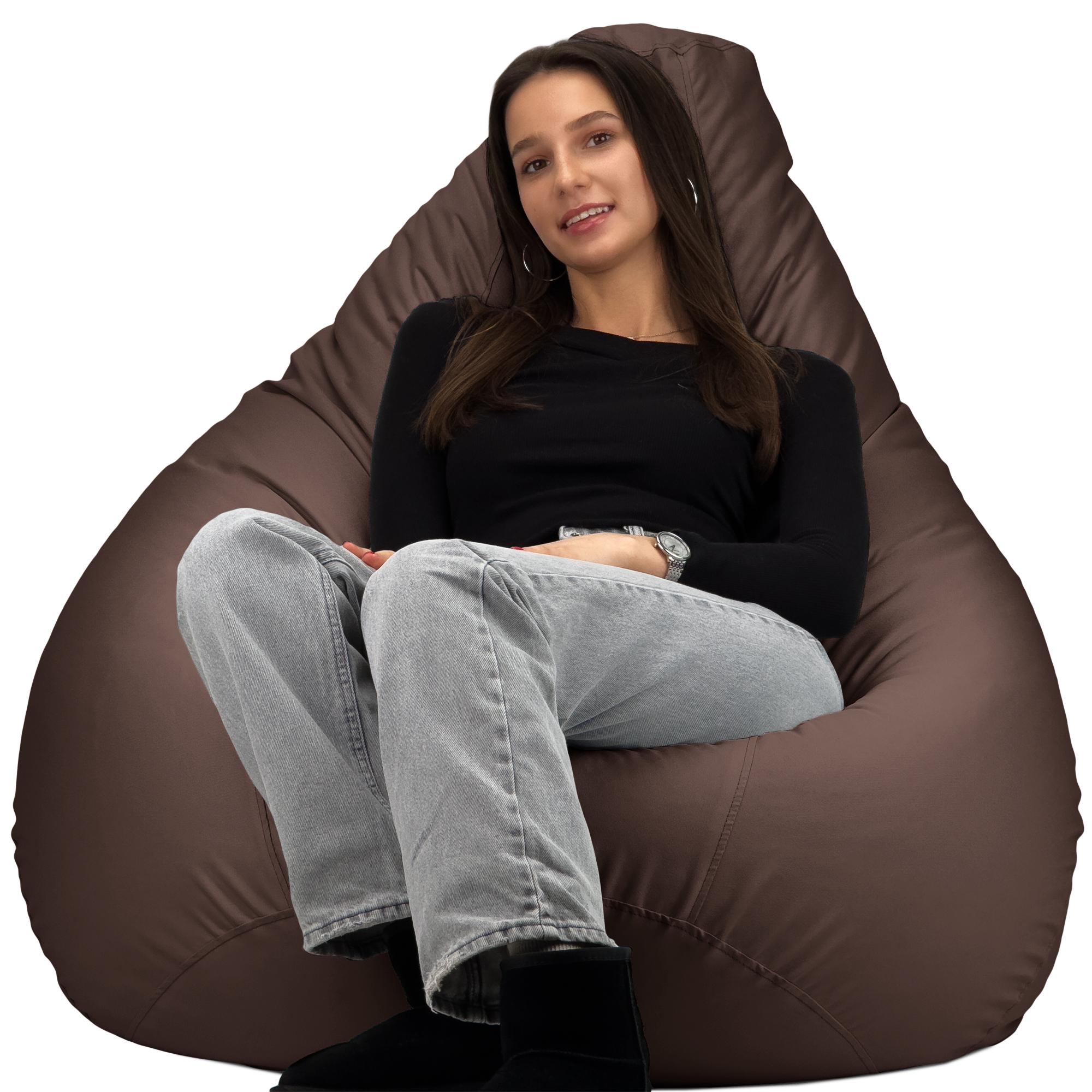 Кресло-мешок Студия Комфорта Груша оксфорд флекс 150х100 см Коричневый (9012313) - фото 6